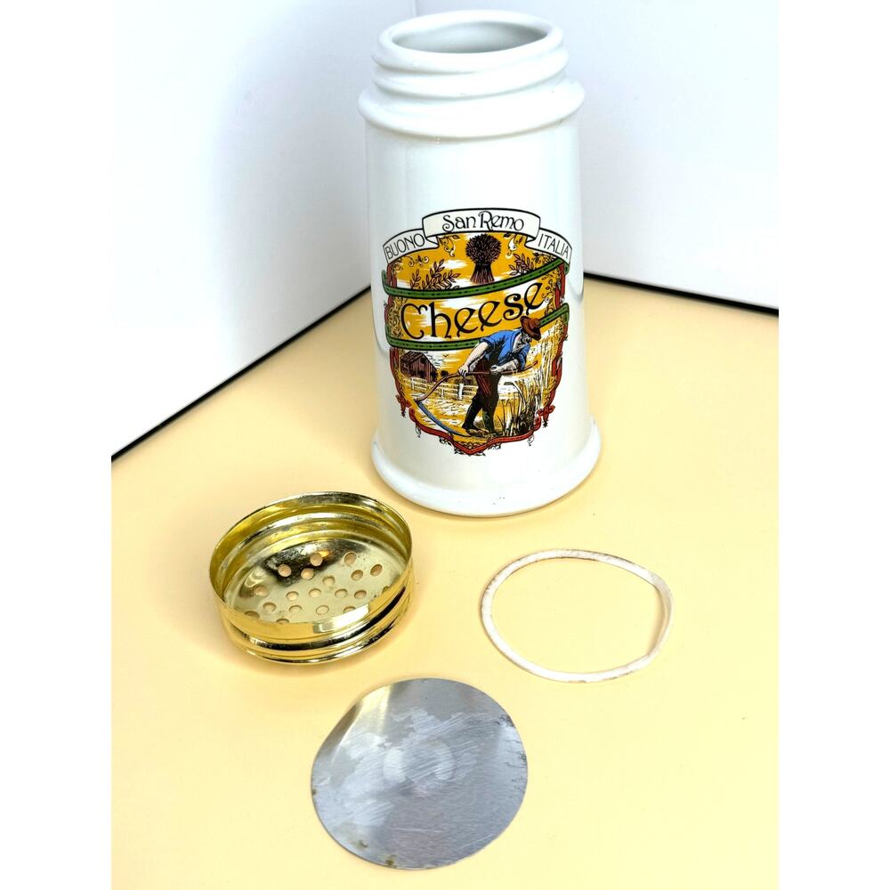 Vintage San Remo Himark Parmesan Cheese Shaker w/Complete Lid Ensamble